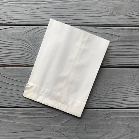 Пакет саше белый 170х120х50 мм (средняя жиростойкость) 199Ф