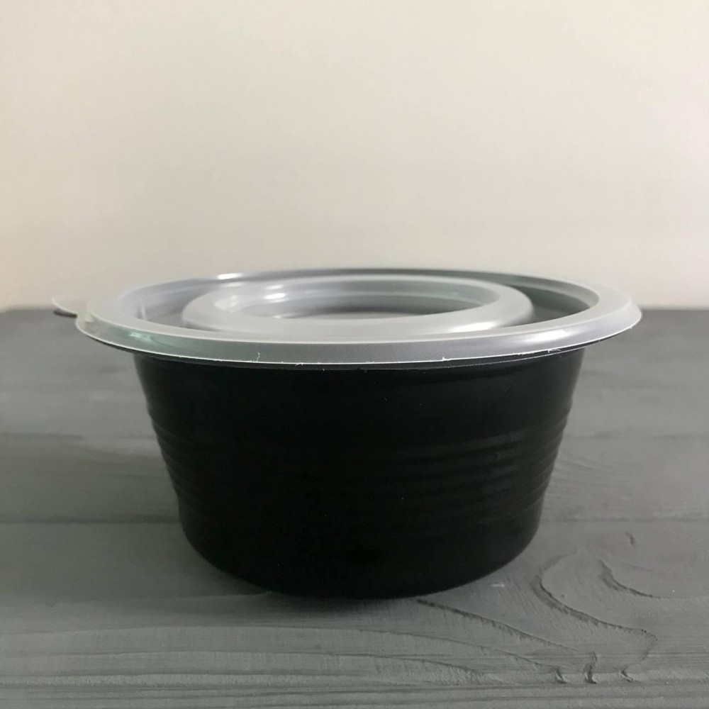 Супник з кришкою чорний ПП 500мл (800шт/ящ)