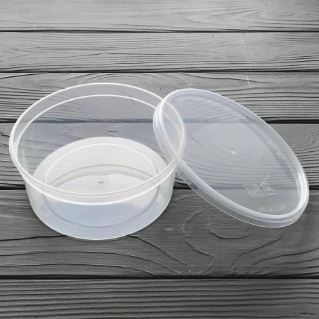 Контейнер PP з кришкою 350мл прозорий D-125 (450шт/ящ)