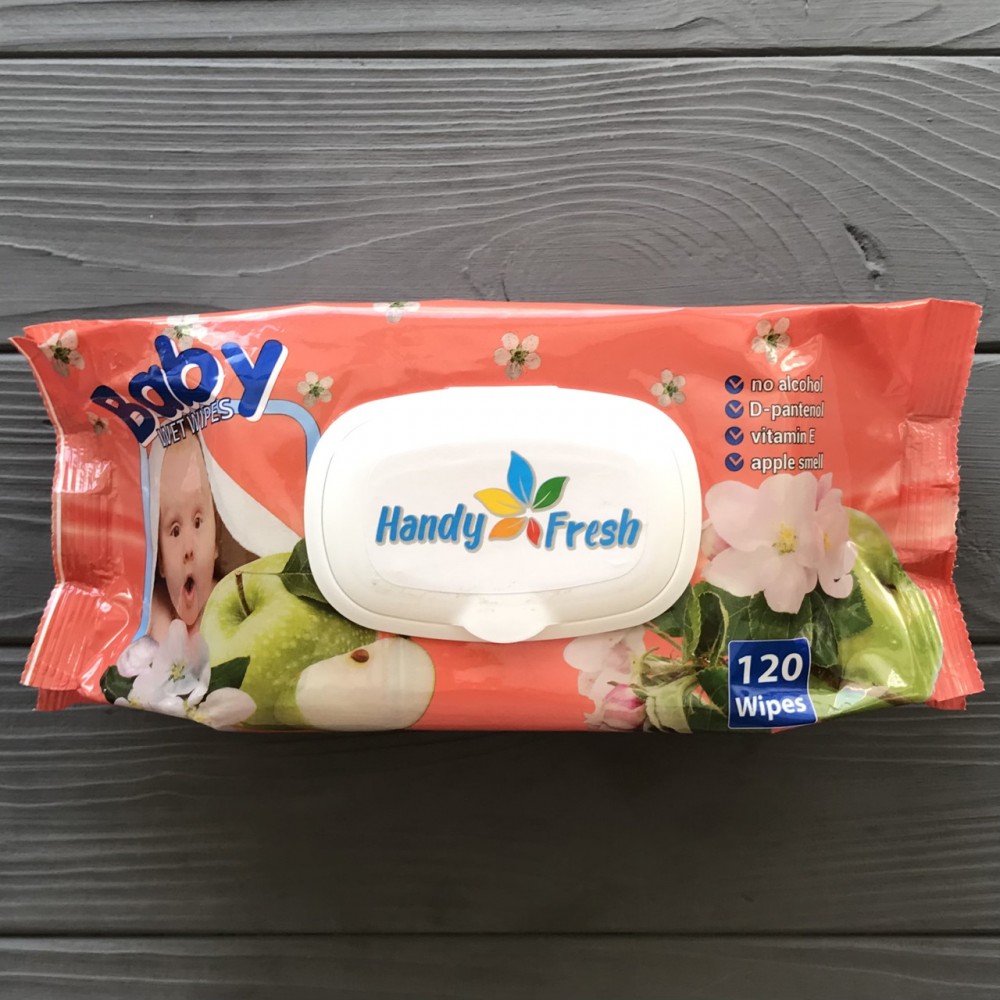 Влажная салфетка а-120 Baby Яблоко HANDY FRESH