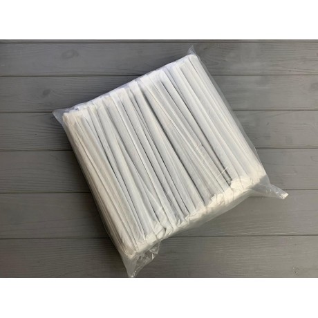 Трубочка в индивидуальной упаковке ровная, чёрная 400 шт