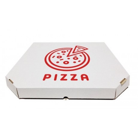 Коробка для пиццы c рисунком Pizza 400Х400Х40  мм (Красная печать)
