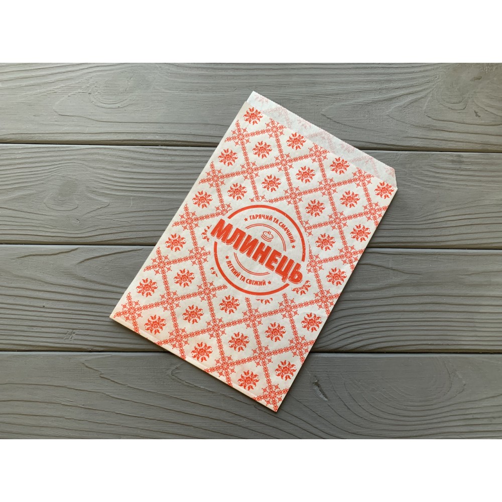 Упаковка бумажная для блинов с печатью 150Ф