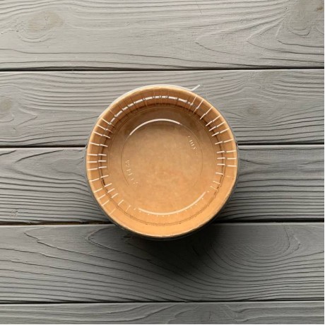 Салатник с крышкой крафт 750 мл (400шт/ящ)