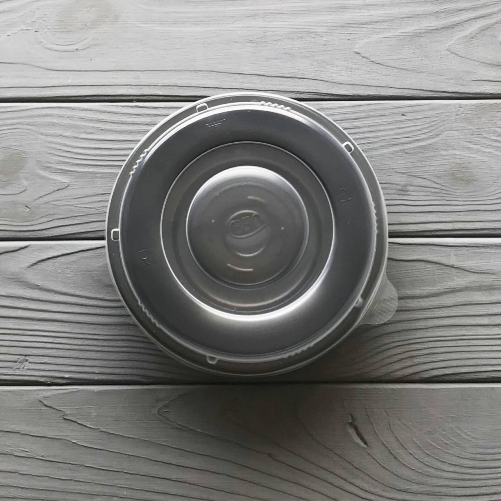 Салатник (супник) чорний з кришкою 350мл RB-350 (400шт/священ)