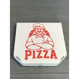 Коробка для пиццы c рисунком Cook 400Х400Х40  мм (Красная печать)