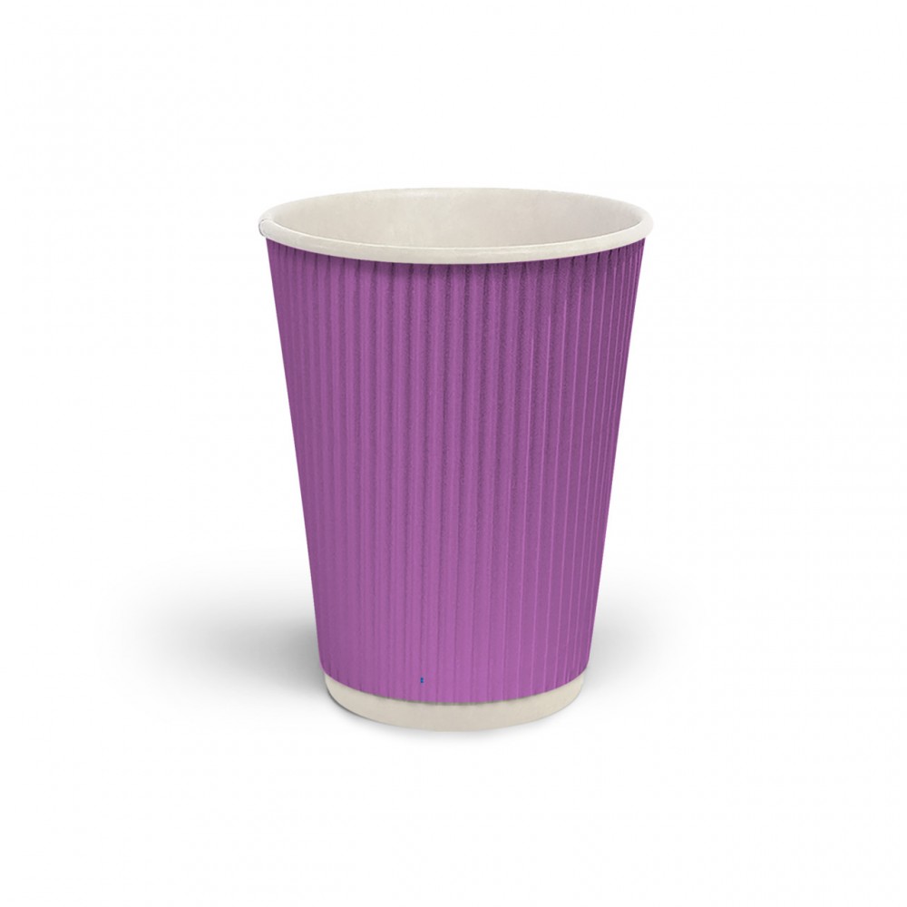 Стакан гофрированный 110 мл Лаванда (белая основа)