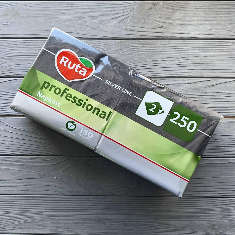 Салфетки Ruta Professional 33х33см 2шар черные 1/8 (250шт/уп|4уп/ящ)