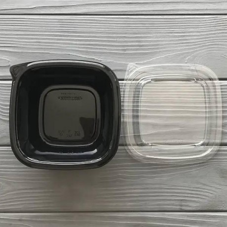 Салатник с крышкой 500мл (прозрачный низ, прозрачный верх) УК-500Т