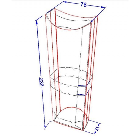 Картонная упаковка для шаурмы, бурито, хот-догов. Черная