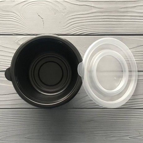 Супник з кришкою чорний ПП 500мл (800шт/ящ)
