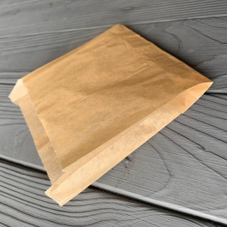 Пакет саше коричневый 140х120х30 мм (средняя жиростойкость) 198Ф