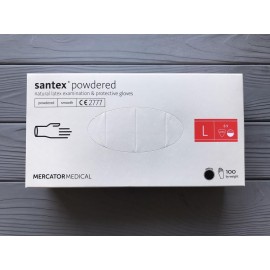Рукавички латексні Santex Powdered L 100 шт