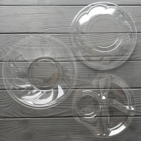 Салатник с крышкой 850 мл (прозрачный низ, прозрачный верх) 850P