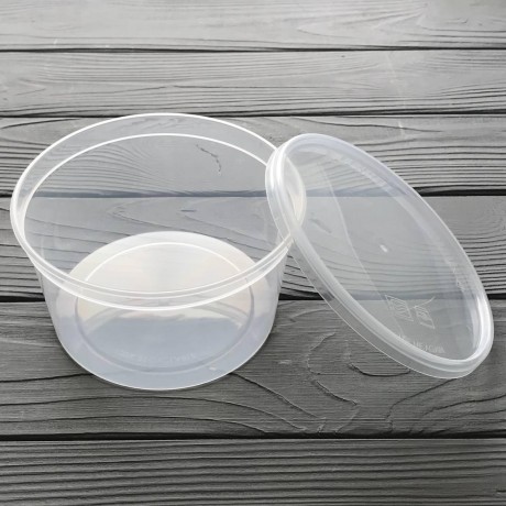 Контейнер PP з кришкою 500мл прозорий D-125 (450шт/ящ)