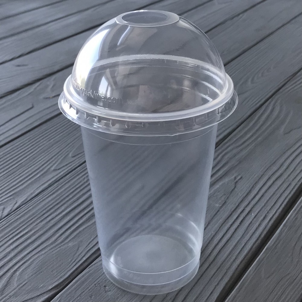 Склянка гладка з куполоподібною кришкою 400 мл