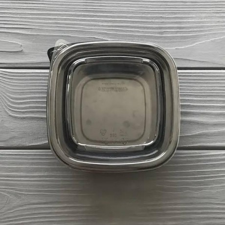 Салатник с крышкой 500мл (прозрачный низ, прозрачный верх) УК-500Т