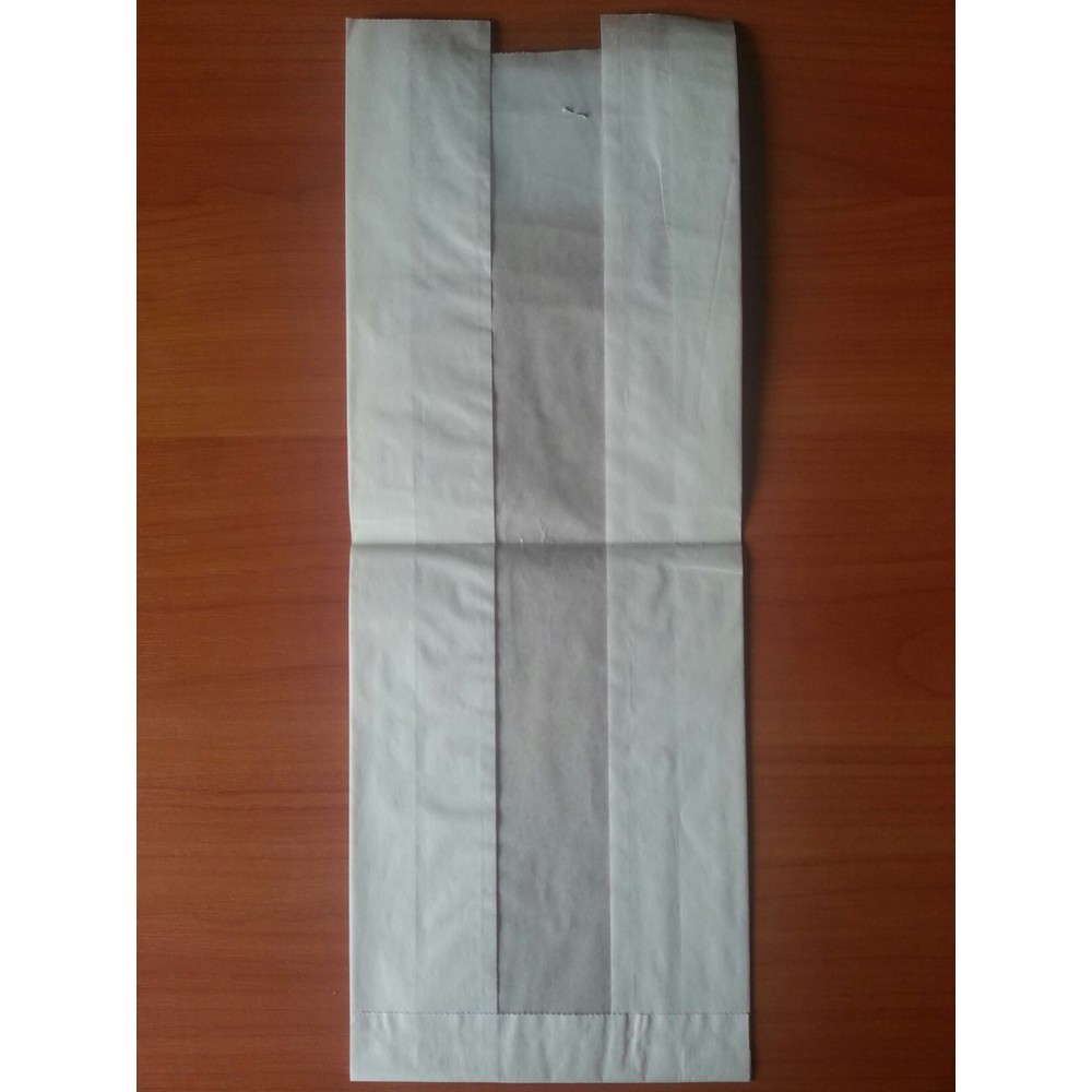 Паперовий пакет із прозорою вставкою 390х140х50/40 мм 108