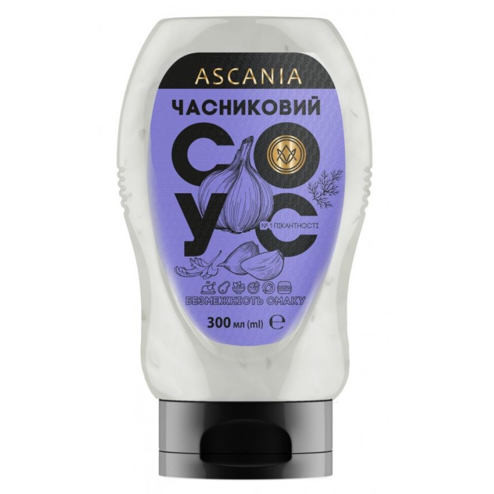 Соус-бутылка Чесночный 300 мл (305гр) (10шт/ящ)