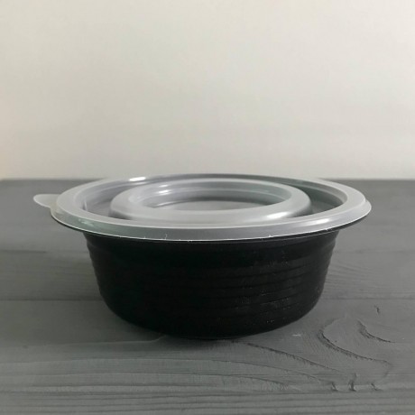 Супник з кришкою чорний ПП 350мл (800шт/ящ)