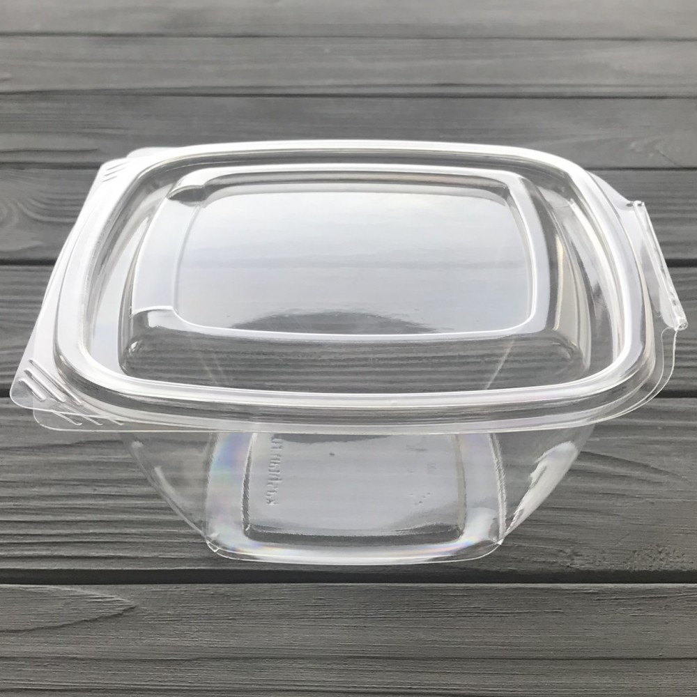 Салатник с крышкой прозрачный (240шт) УК-500Л