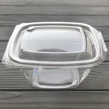 Салатник с крышкой прозрачный (240шт) УК-500Л