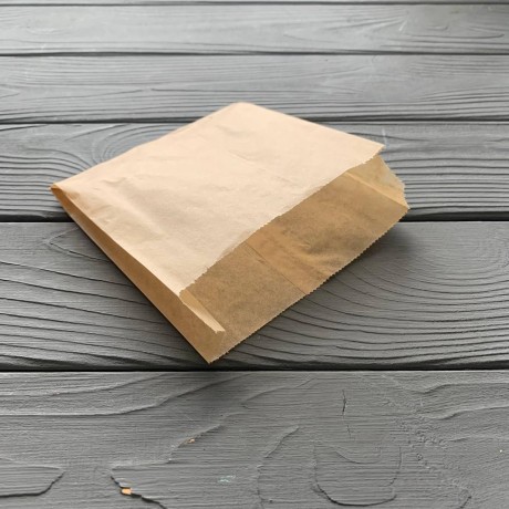 Пакет саше коричневый 140х120х30 мм (средняя жиростойкость) 198Ф