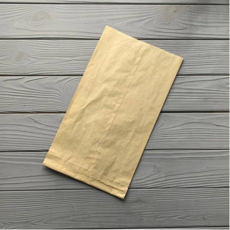 Пакет саше крафтовый 340х180х50 мм. 70гр/м2 188Ф (максимальная жиростойкость)