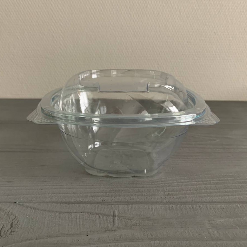 Салатник с крышкой прозрачный 350 мл (700шт/ящ) IT-5350