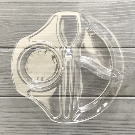 Салатник с крышкой 850 мл (прозрачный низ, прозрачный верх) 850P