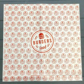 Оберточная бумага Burgers food 320х320 мм 222Ф