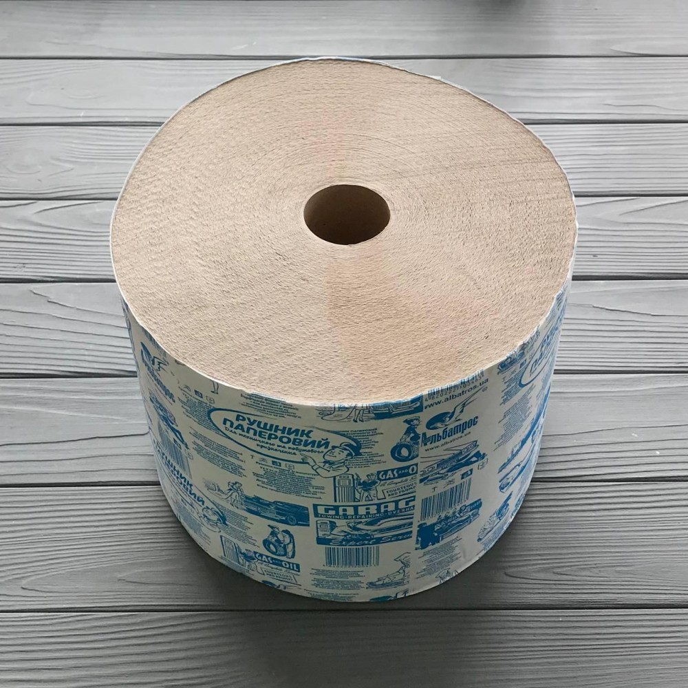 Полотенце бумажное протирочное рулон Альбатрос серый 180 метров (3рул/уп)