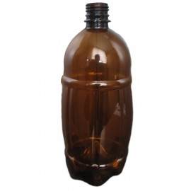 Бутылка ПЭТ 1 л бочонок коричневый (100шт)