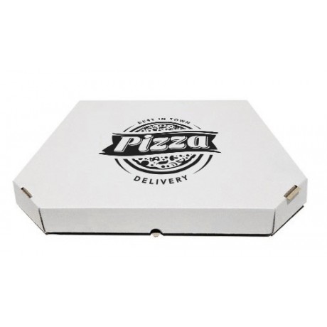 Коробка для піци із малюнком Town 250х250х30 мм. (чорний друк)