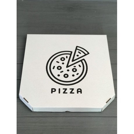 Коробка для пиццы c рисунком Pizza 400Х400Х40  мм (Чёрная печать)