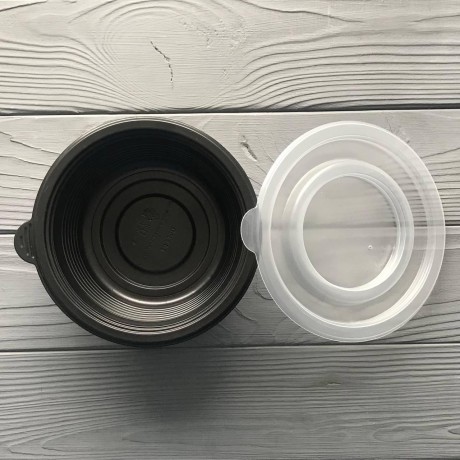 Супник з кришкою чорний ПП 350мл (800шт/ящ)