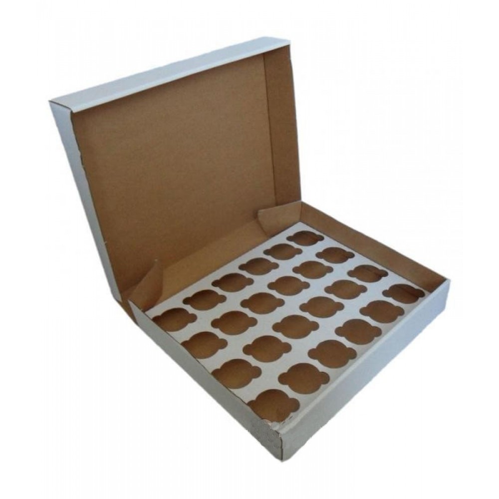 Коробка для капкейков, кексов и маффинов 24 шт 475х321х90 мм.