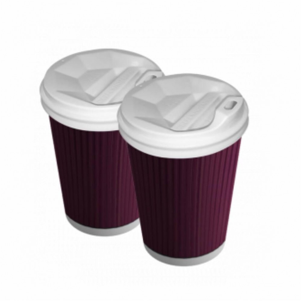 Стакан гофрированный 175 мл Бордовый