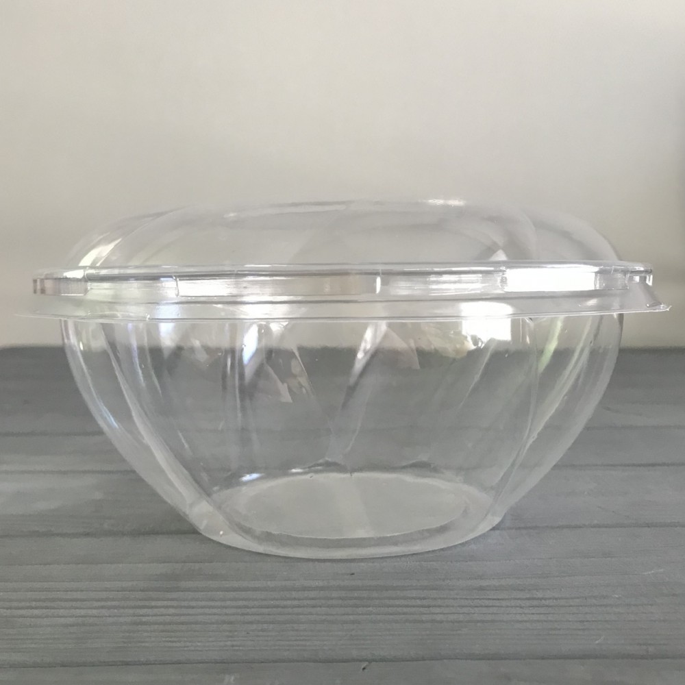 Салатник с крышкой 850 мл (прозрачный низ, прозрачный верх) 850P