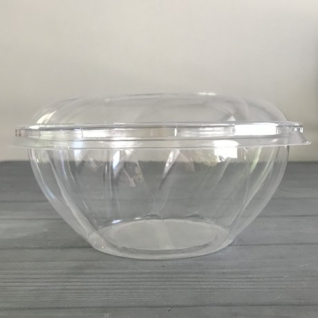Салатник с крышкой 850 мл (прозрачный низ, прозрачный верх) 850P