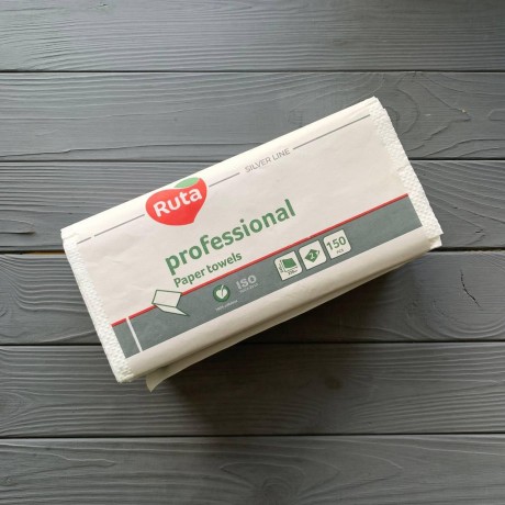 Полотенца бумажные в листах "Ruta" Professional V - сложение 2 слой белые (150шт/уп|20уп/ящ)