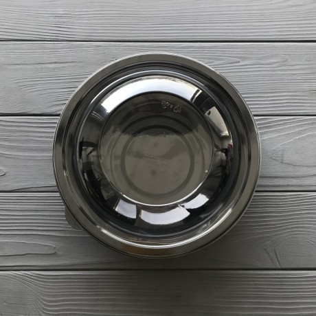 Салатник с крышкой черный 750мл (330шт) УК-107А