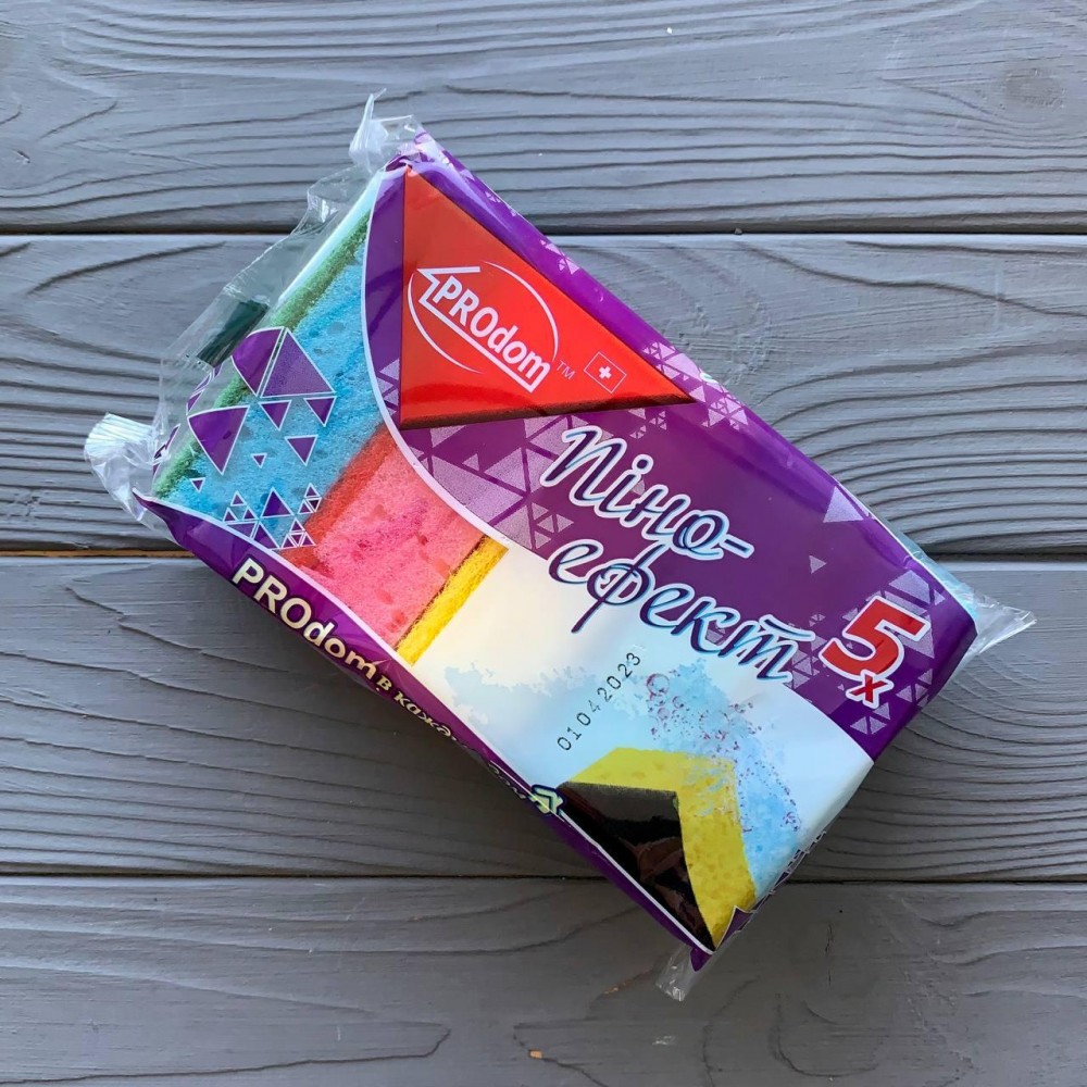Губки кухонные Eko plus 5шт Пиноэффект Extra Foam (80уп/ящ) ГП07