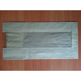 Бумажный пакет с прозрачной вставкой 290х140х50/60 мм 67