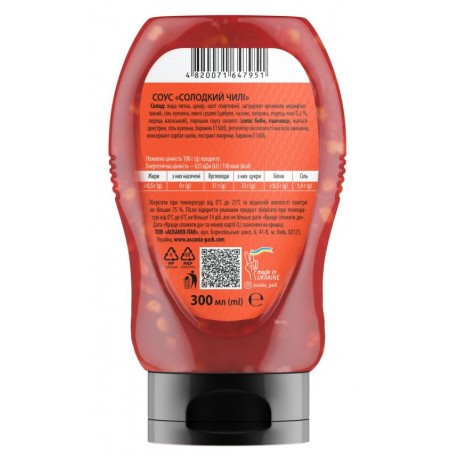 Соус-бутылка Сладкий чили 300 мл (360гр) (10шт/ящ)