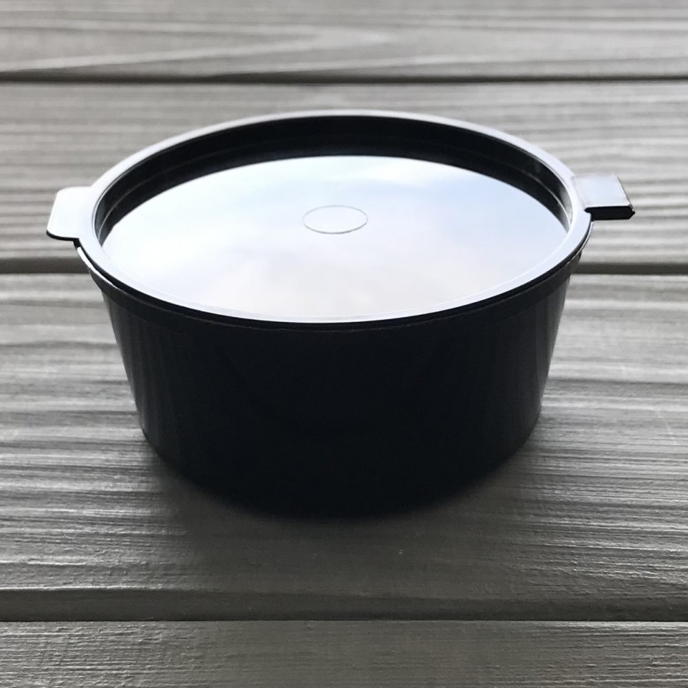 Соусник герметичный 30мл. черный с крышкой (80шт)