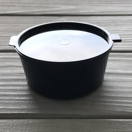 Соусник герметичный 30мл. черный с крышкой (80шт)