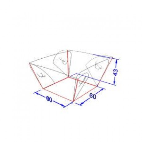 Картонна тарілка Човник "Міні" чорна