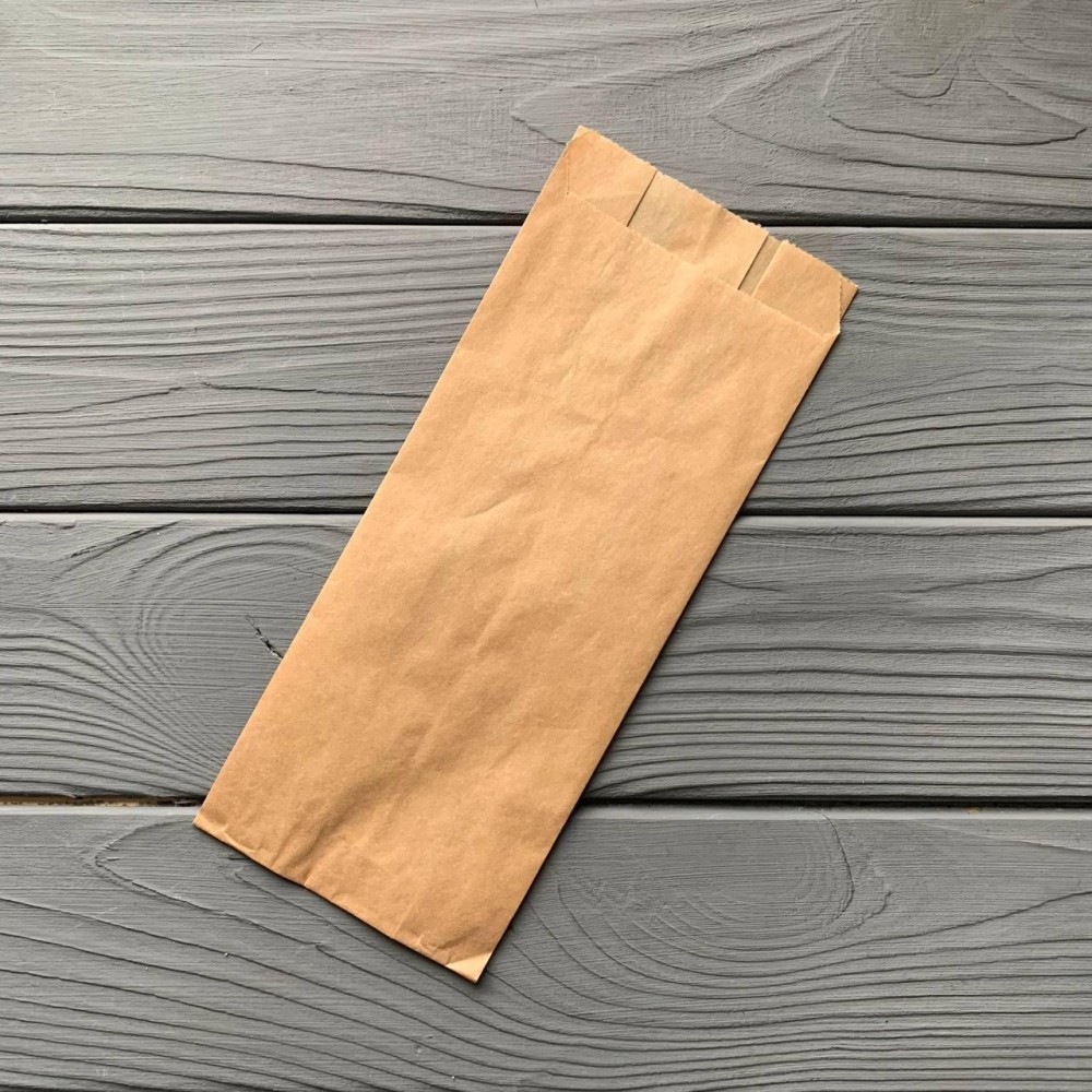 Пакет саше коричневый 230х90х50 мм 40гр/м2 (средняя жиростойкость) 214Ф