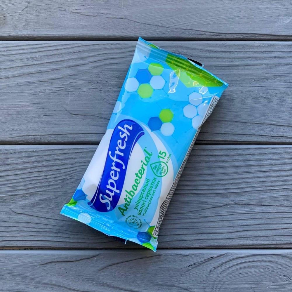 Superfresh Салфетка влажная Antibacterial 15 шт. (120шт/ящ)